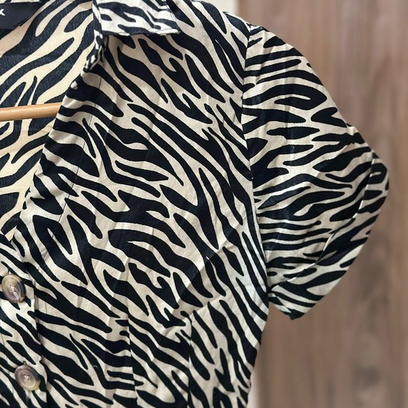 MAX Fashion Zebra Print Shirt Dress Size XS | Look Chic & Wild | Office wear - Picture 7 of 7
